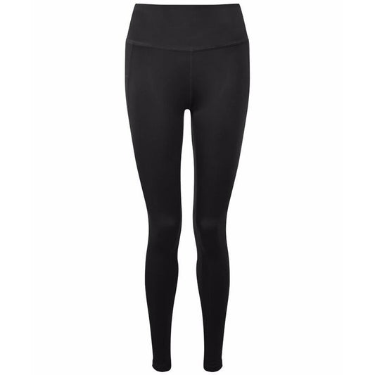 Black - Front - TriDri Womens-Ladies High Shine Leggings