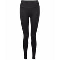Black - Front - TriDri Womens-Ladies High Shine Leggings