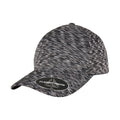 Black Melange - Front - Flexfit Unisex Adult Delta Unipanel Cap