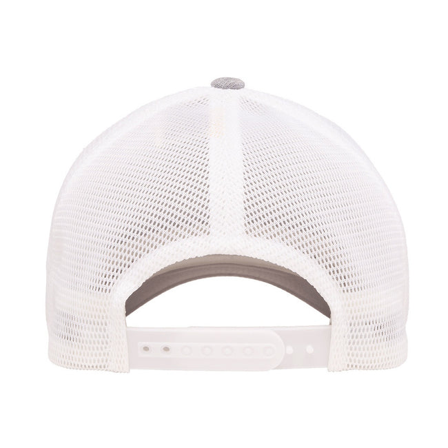 Silver-White Melange - Back - Flexfit Unisex Adult 110 Mesh Two Tone Cap