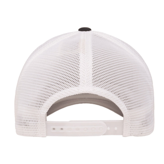 Black-White - Back - Flexfit Unisex Adult 110 Mesh Two Tone Cap