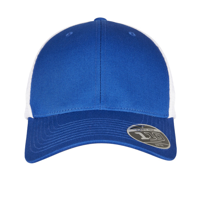 Royal Blue-White - Side - Flexfit Unisex Adult 110 Mesh Two Tone Cap