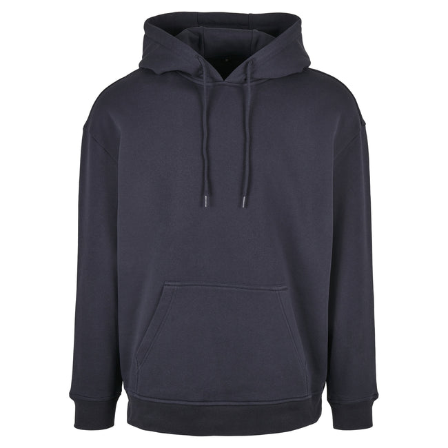 Navy - Front - Build Your Brand Mens Basic Oversized Hoodie