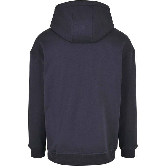 Navy - Side - Build Your Brand Mens Basic Oversized Hoodie