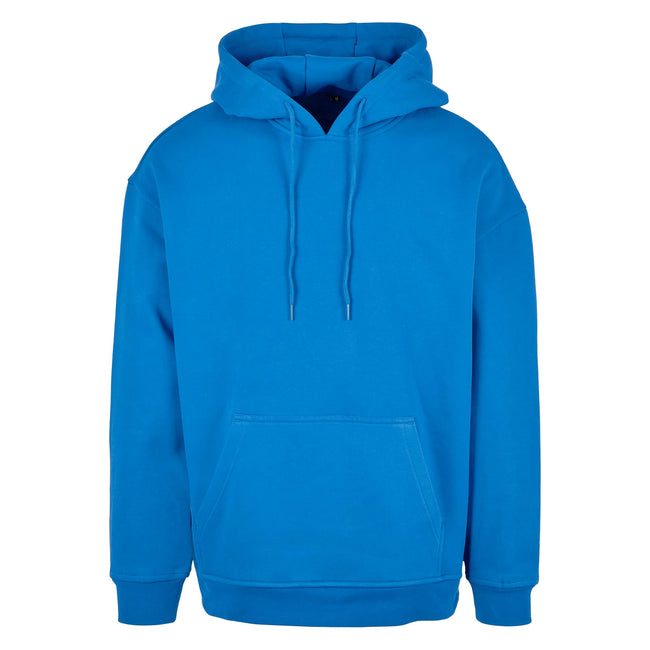 Intense Blue - Front - Build Your Brand Mens Basic Oversized Hoodie