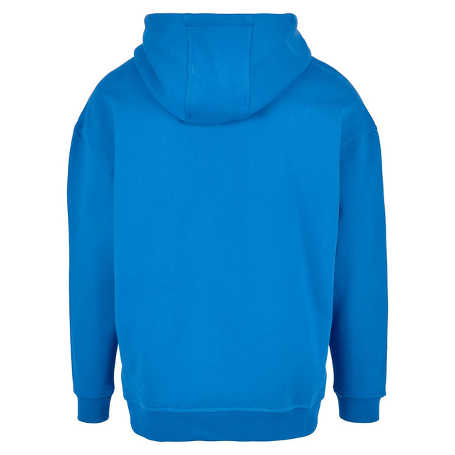 Intense Blue - Back - Build Your Brand Mens Basic Oversized Hoodie