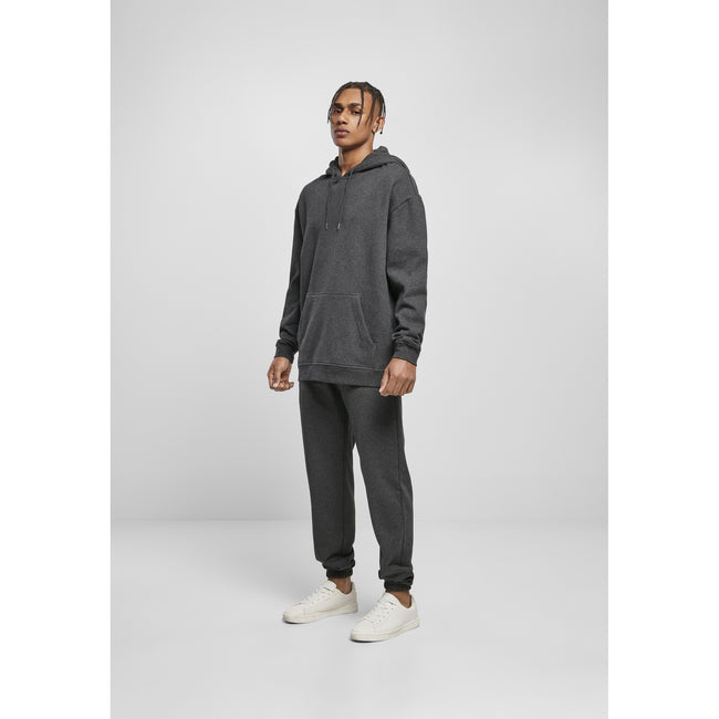 Charcoal - Back - Build Your Brand Mens Basic Oversized Hoodie