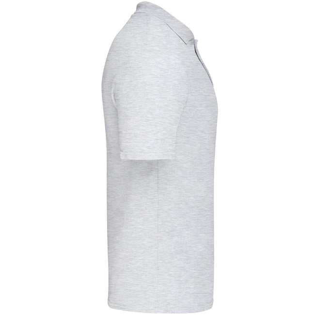 Heather Grey - Side - Fruit of the Loom Mens Original Polo Shirt