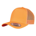 Neon Orange - Front - Flexfit Unisex Adult Neon Retro Trucker Cap