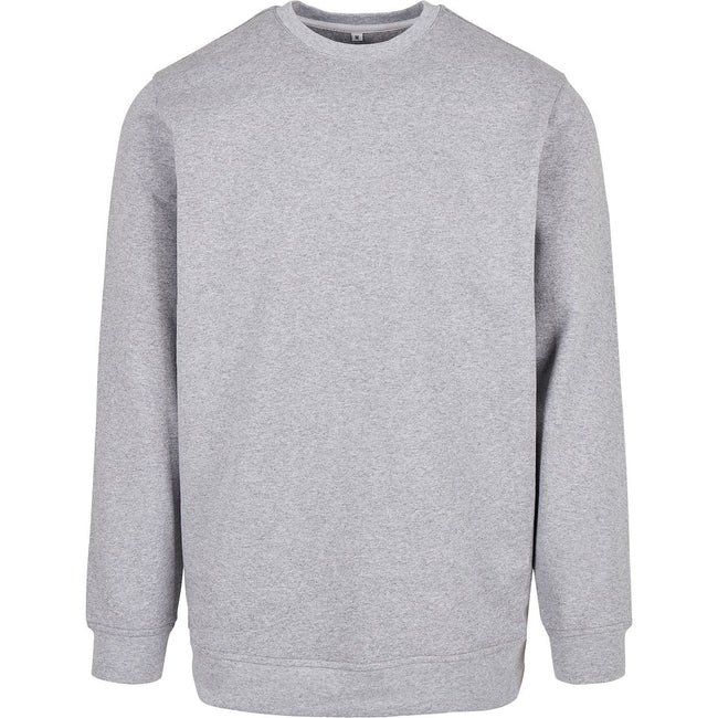 Heather Grey - Front - Build Your Brand Mens Basic Crew Neck Sweatshirt