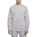 Heather Grey - Side - Build Your Brand Mens Basic Crew Neck Sweatshirt