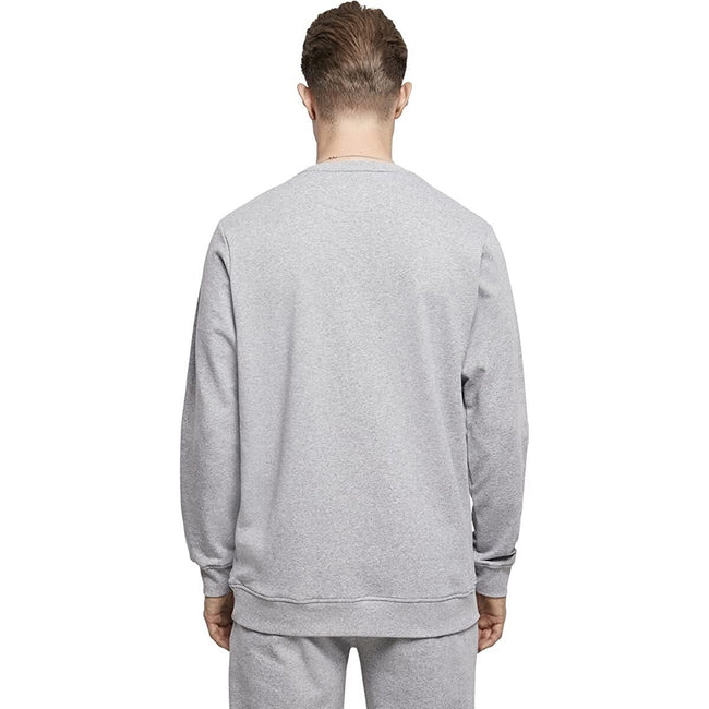 Heather Grey - Lifestyle - Build Your Brand Mens Basic Crew Neck Sweatshirt