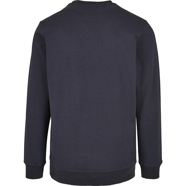 Navy - Back - Build Your Brand Mens Basic Crew Neck Sweatshirt