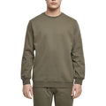 Olive - Back - Build Your Brand Mens Basic Crew Neck Sweatshirt