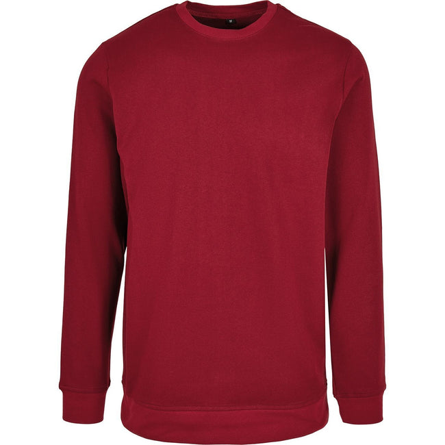 Burgundy - Front - Build Your Brand Mens Basic Crew Neck Sweatshirt