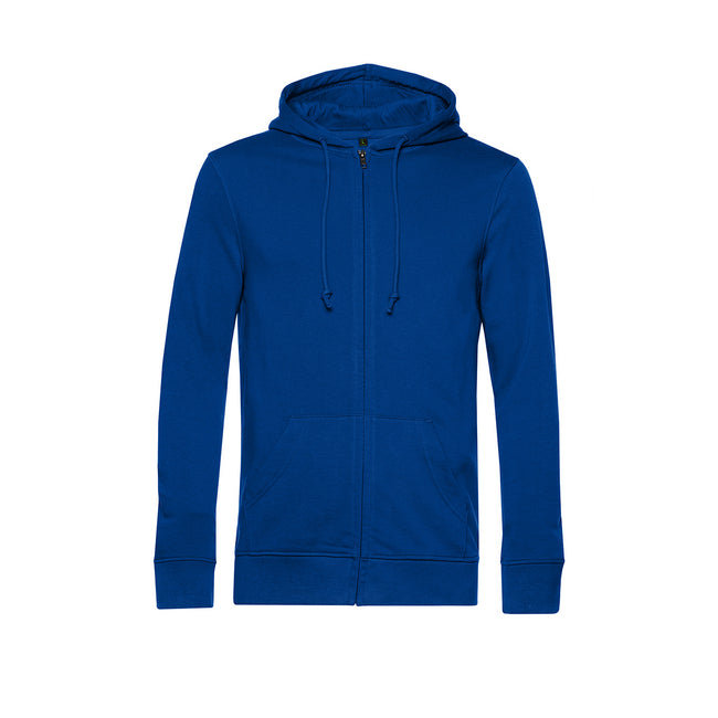 Royal Blue - Front - B&C Mens Organic Zipped Hoodie