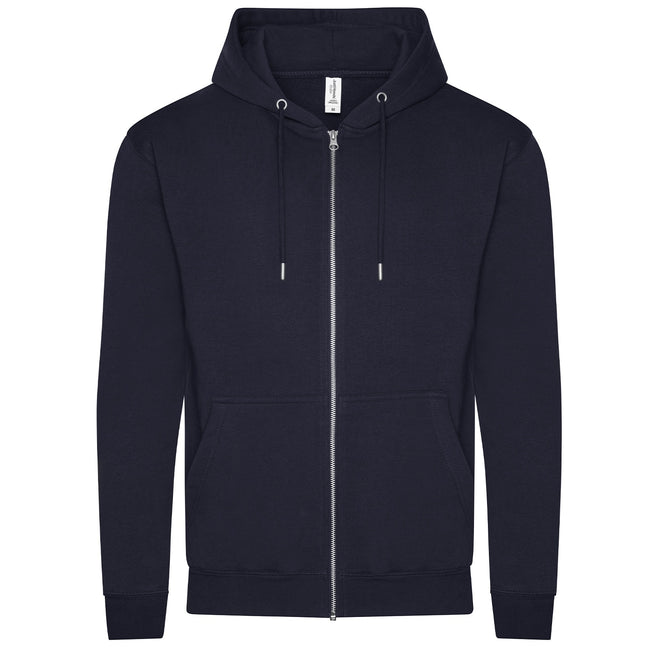 French Navy - Front - Awdis Unisex Adult Organic Hoodie