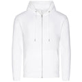 Arctic White - Front - Awdis Unisex Adult Organic Hoodie