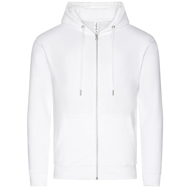 Arctic White - Front - Awdis Unisex Adult Organic Hoodie