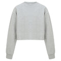 Heather Grey - Front - SF Minni Girls Heather Slounge Sweatshirt
