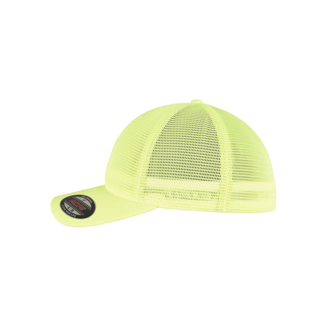 Neon Yellow - Side - Flexfit Unisex Adult 360 Omnimesh Mesh Cap
