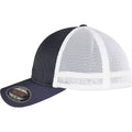 Navy-White - Side - Flexfit Unisex Adult Omnimesh Mesh Two Tone Cap