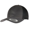 Charcoal-Black - Front - Flexfit Unisex Adult 360 Omnimesh Mesh Two Tone Cap