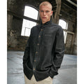 Black - Side - Build Your Brand Mens Denim Shirt