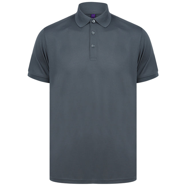 Charcoal - Front - Henbury Unisex Adult Polo Shirt