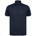 Navy - Front - Henbury Unisex Adult Polo Shirt