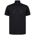 Black - Front - Henbury Unisex Adult Polo Shirt