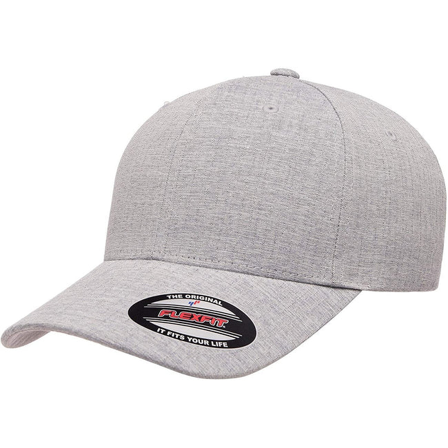 Silver Melange - Front - Flexfit Unisex Adult Heatherlight Cap