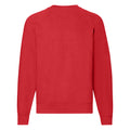 Red - Back - Fruit Of The Loom Mens Classic 80-20 Raglan Sweatshirt