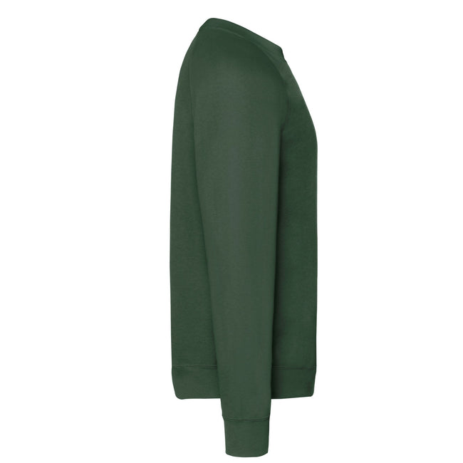 Bottle Green - Side - Fruit Of The Loom Mens Classic 80-20 Raglan Sweatshirt