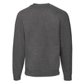 Dark Heather Grey - Back - Fruit Of The Loom Mens Classic 80-20 Raglan Sweatshirt