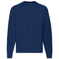 Navy - Front - Fruit Of The Loom Mens Classic 80-20 Raglan Sweatshirt