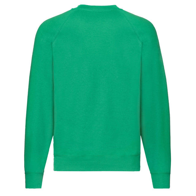 Kelly Green - Back - Fruit Of The Loom Mens Classic 80-20 Raglan Sweatshirt