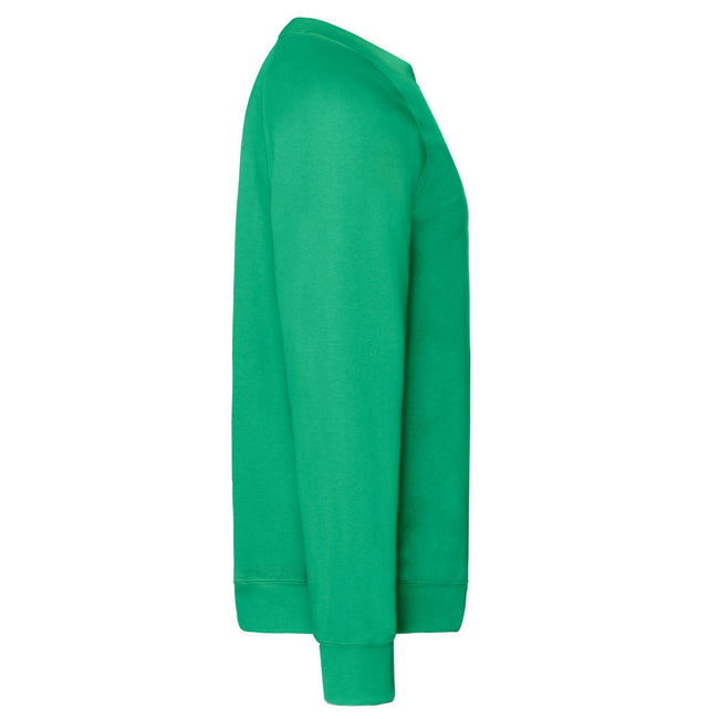 Kelly Green - Side - Fruit Of The Loom Mens Classic 80-20 Raglan Sweatshirt