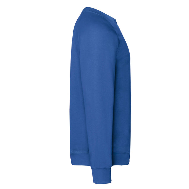 Royal Blue - Side - Fruit Of The Loom Mens Classic 80-20 Raglan Sweatshirt