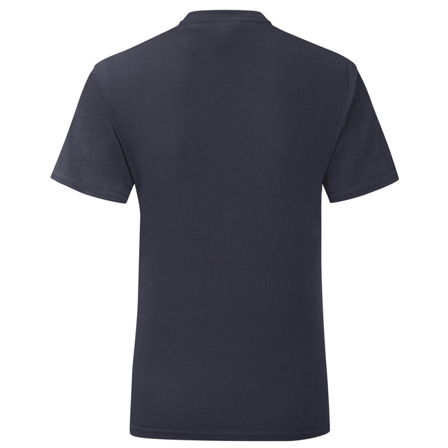 Deep Navy - Back - Fruit of the Loom Girls Iconic Heather T-Shirt