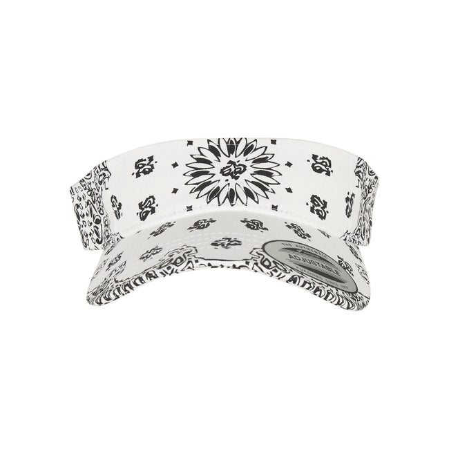 White-Black - Pack Shot - Flexfit Bandana Visor
