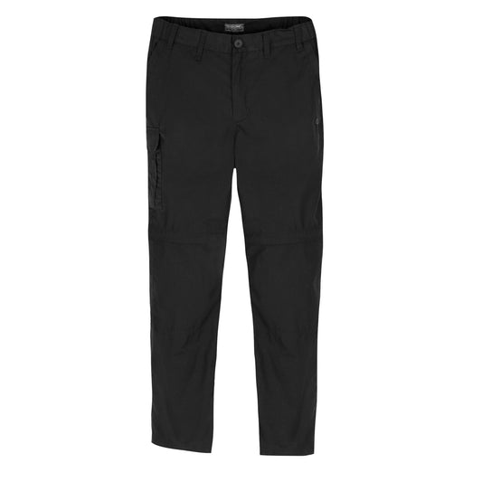 Black - Front - Craghoppers Mens Expert Kiwi Convertible Tailored Cargo Trousers