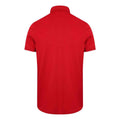 Red - Back - Henbury Mens Stretch Polo Shirt