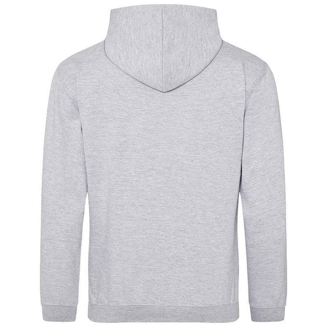 Heather Grey - Back - Awdis Mens Just Hoods Heather Organic Hoodie