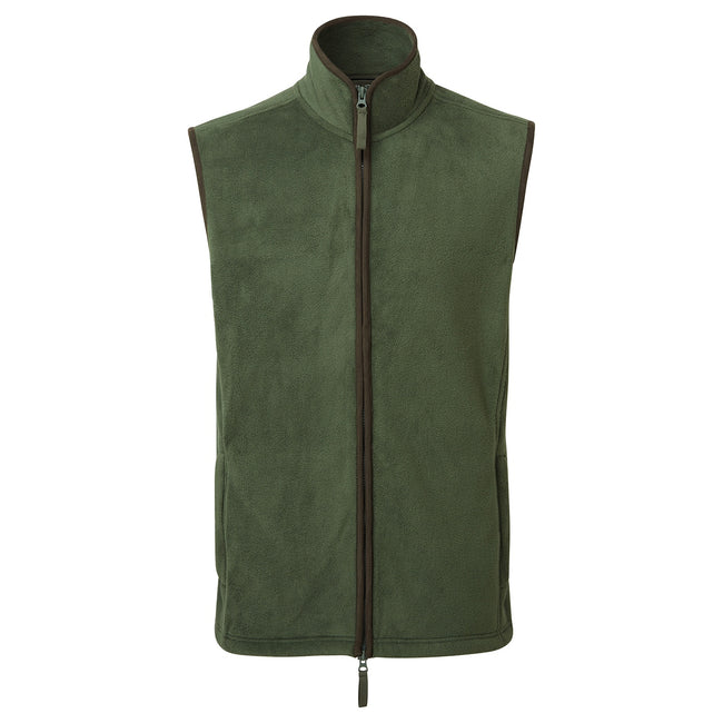 Moss Green-Brown - Front - Premier Mens Artisan Fleece Gilet