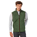 Moss Green-Brown - Back - Premier Mens Artisan Fleece Gilet