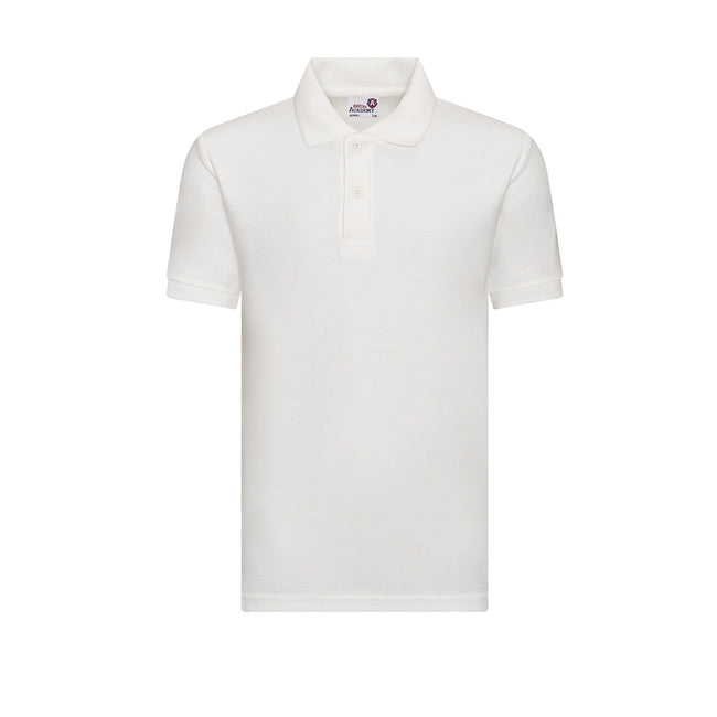 White - Front - Awdis Childrens-Kids Academy Polo Shirt