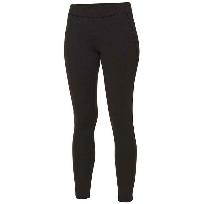 Jet Black - Front - AWDis Cool Childrens-Kids Leggings