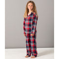 Red-Navy - Back - SF Minni Childrens-Kids Tartan Pyjama Set
