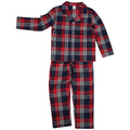 Red-Navy - Front - SF Minni Childrens-Kids Tartan Pyjama Set